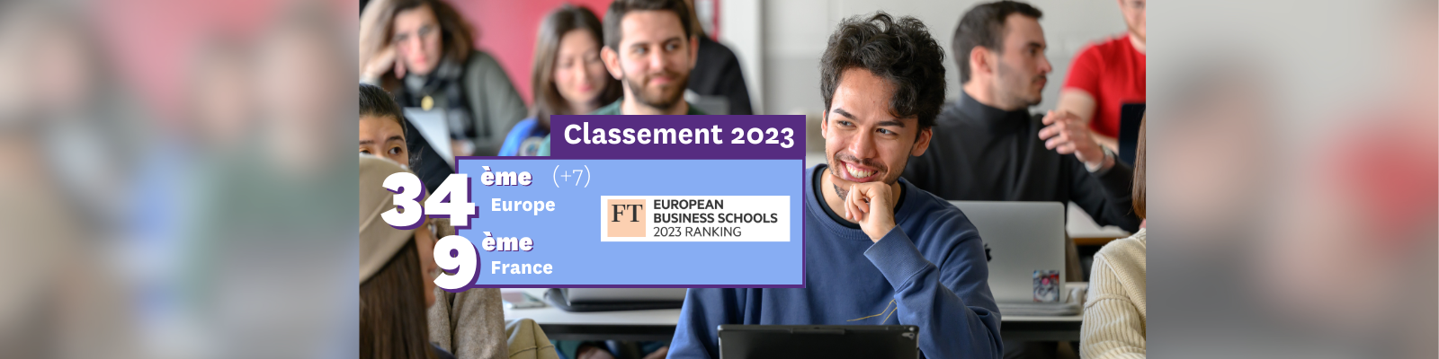 Classement du Financial Times European BS 2023- NEOMA 34e
